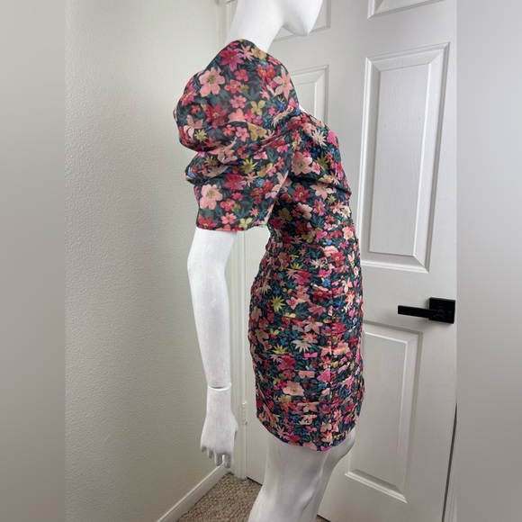 C/MEO Collective Red and Pink Long Sleeve Dress #332 - Picture 5 of 17